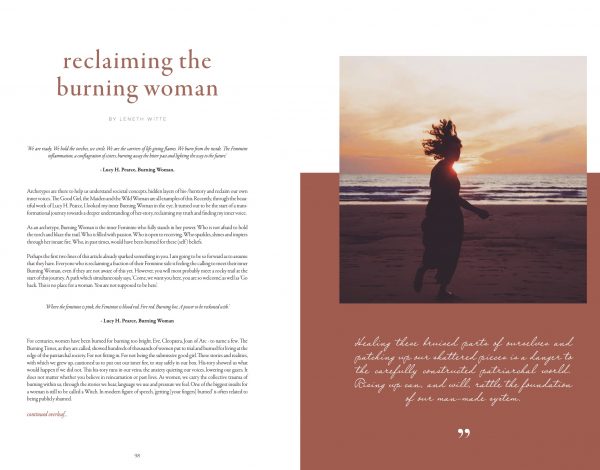 Reclaiming burning woman - Roots & Wings